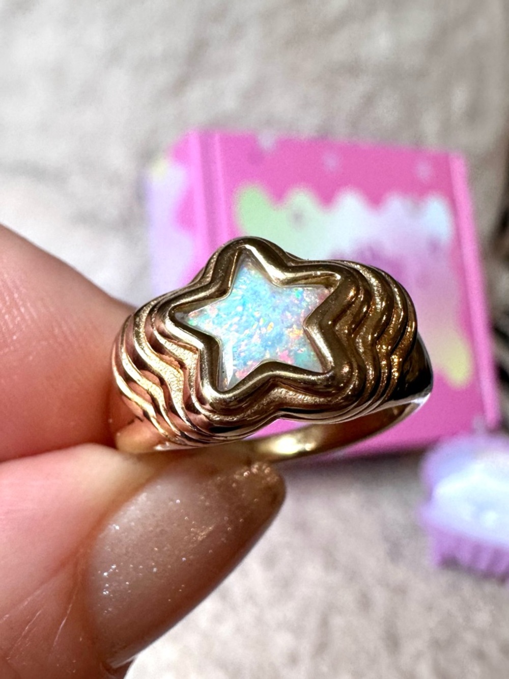 Starstruck Opal Ring Gold 6 July Child UK